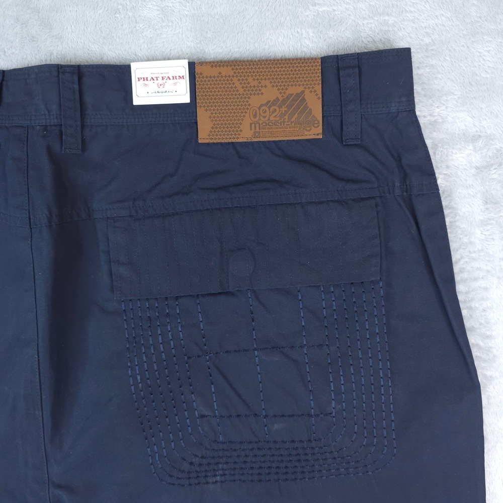 Phat‎ Farm Pants Mens 42x33 Navy Blue Streetwear Y2K Hip Hop Urban - Picture 5 of 15